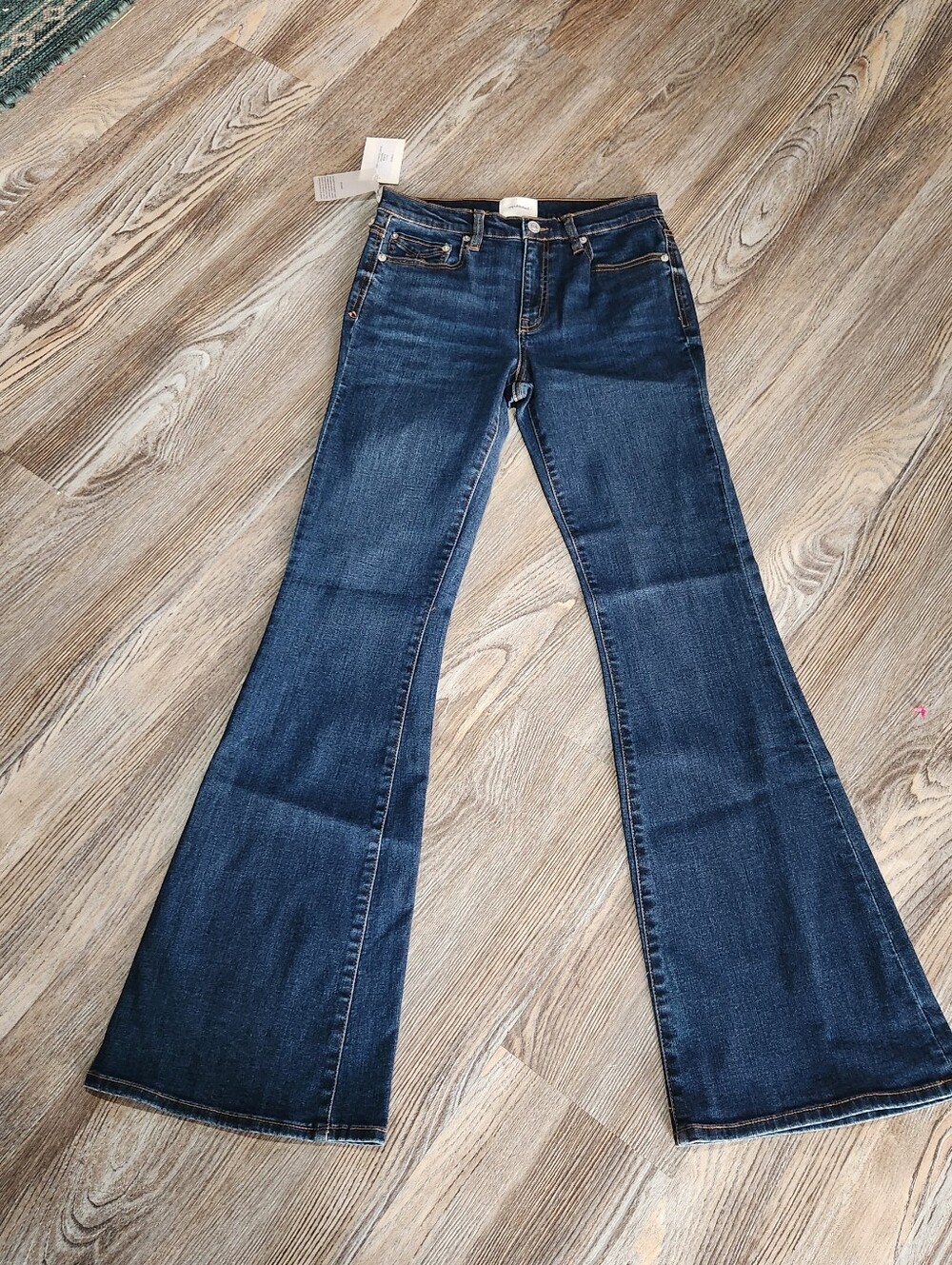 Unpublished Flare Mid Rise Janet Jeans 28x32 Stretch Medium Wash Anthropologie